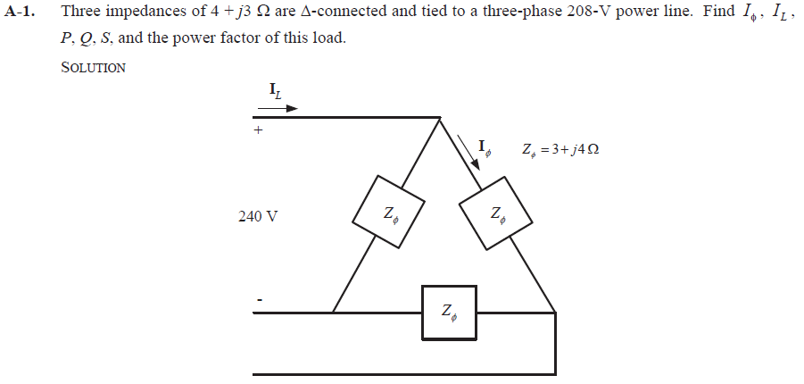 Solved Three Impedances Of 4 J3 Ohm Are Delta Connected Chegg