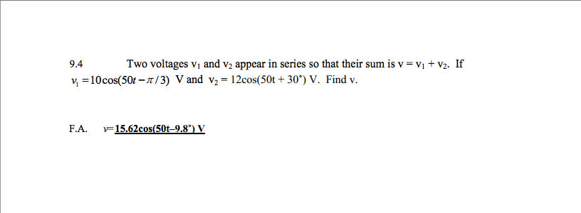 Solved Two Voltages V1 And V2 Appear In Series So That Their Chegg