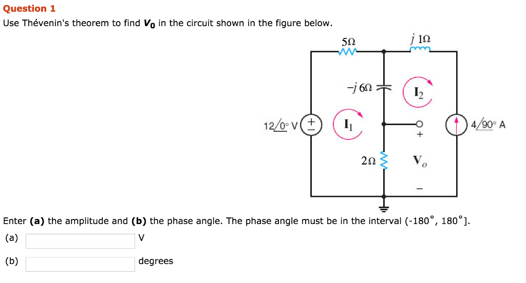 Solved Question 1 Use Thévenin s theorem to find Vo in the Chegg