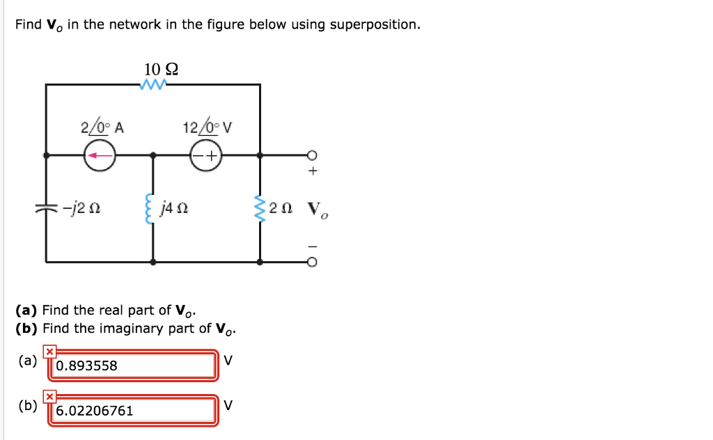 Solved Find Vo In The Network In The Figure Below Using Chegg