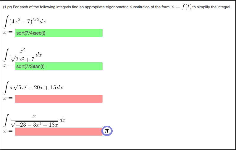 Solved For Each Of The Following Integrals Find An Chegg