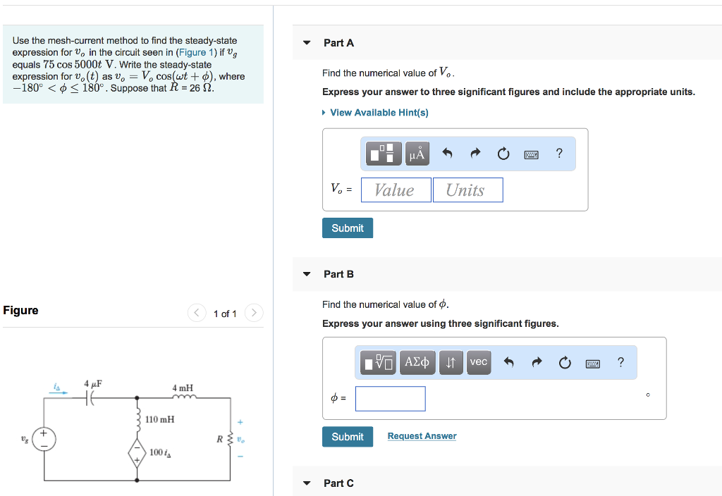 Solved Use The Mesh Current Method To Find The Steady State Chegg