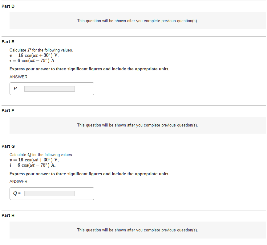 Solved Problem The Following Sets Of Values For V And I Chegg