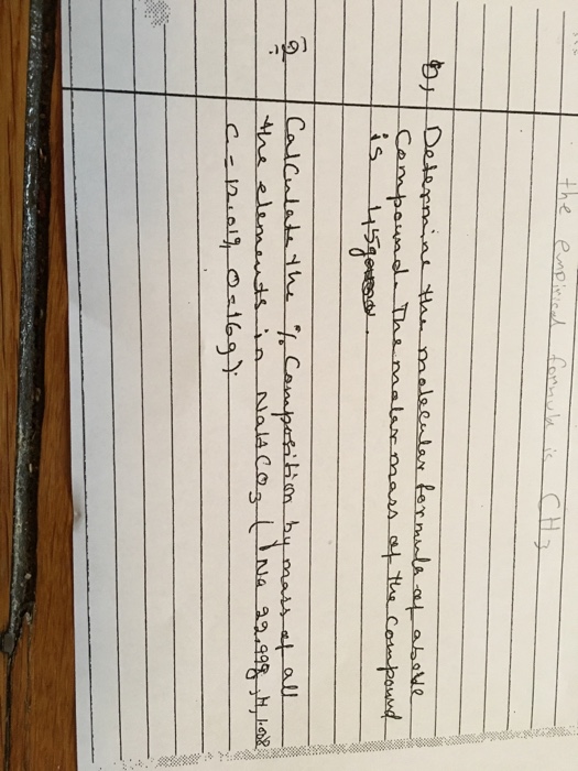 Solved Determine The Molecular Formula Of Above Compound Chegg