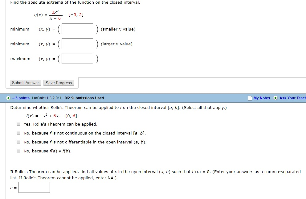 Solved Find The Absolute Extrema Of The Function On The Chegg