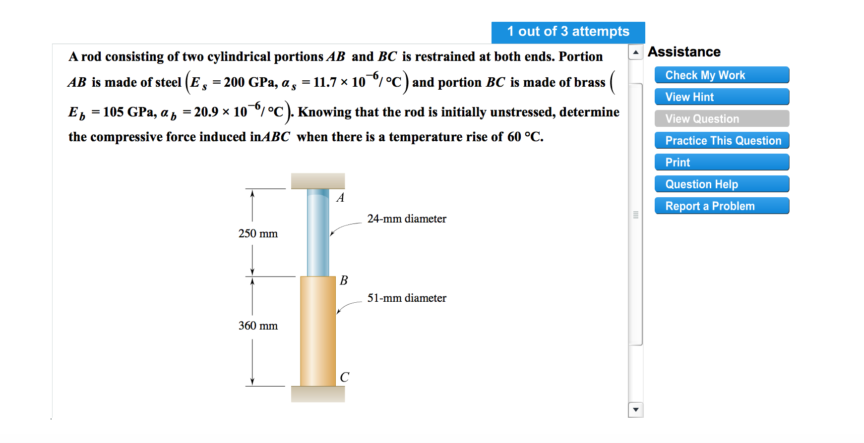 A Rod Consisting Of Two Cylindrical Portions AB And Chegg