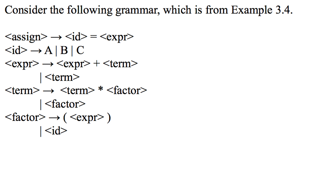 Solved A Show A Leftmost Derivation For The Statement A A Chegg