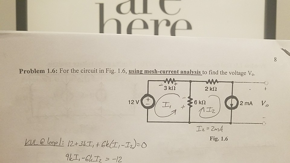 Solved For The Circuit In Fig Using Mesh Current Chegg