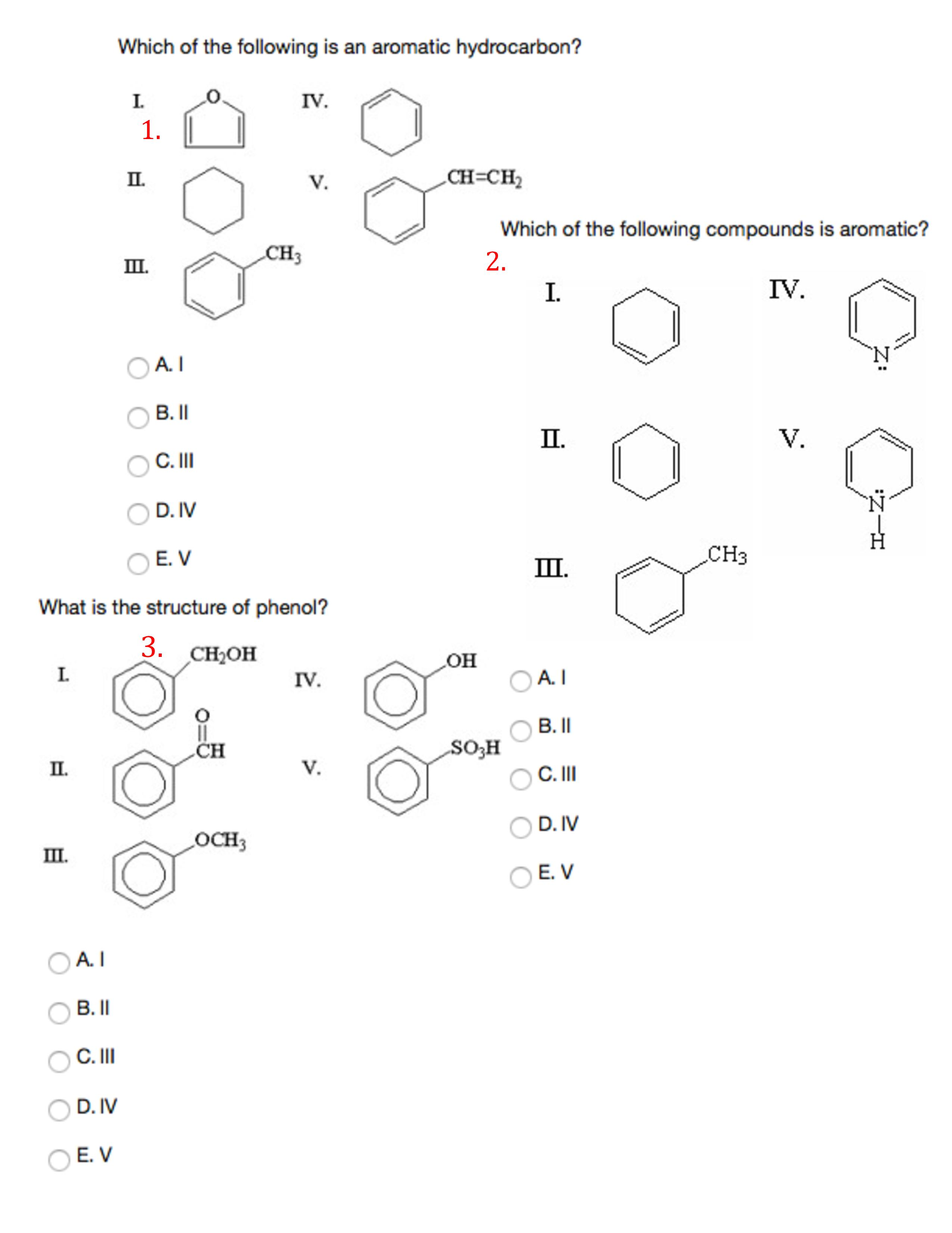 Solved Which Of The Following Is An Aromatic Hydrocarbon Chegg