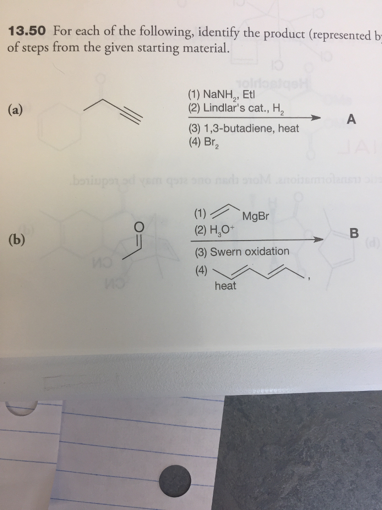 Solved For Each Of The Following Identify The Product Chegg