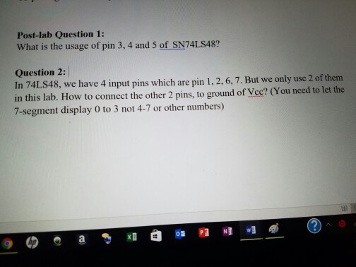 Solved Post Lab Question 1 What Is The Usage Of P 3 4 And Chegg