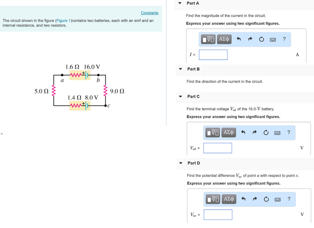 Solved Part A The Circuit Shown In The Figure Figure Chegg