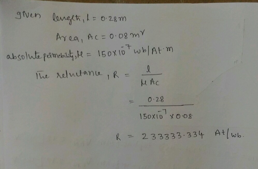 solved-determine-the-reluctance-of-a-material-with-a-length-of-0-28