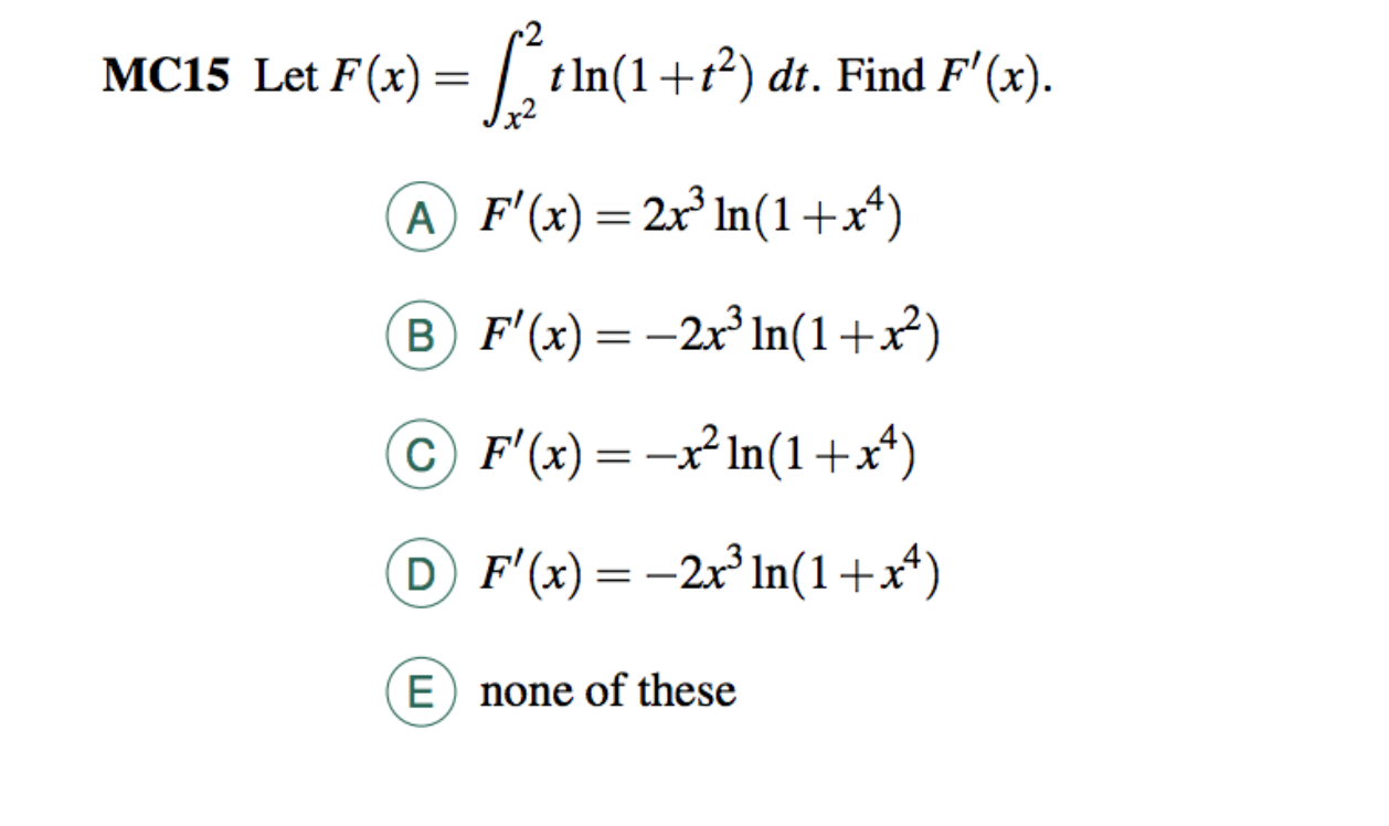 Solved Let F X Integral X T In T Dt Find F Chegg