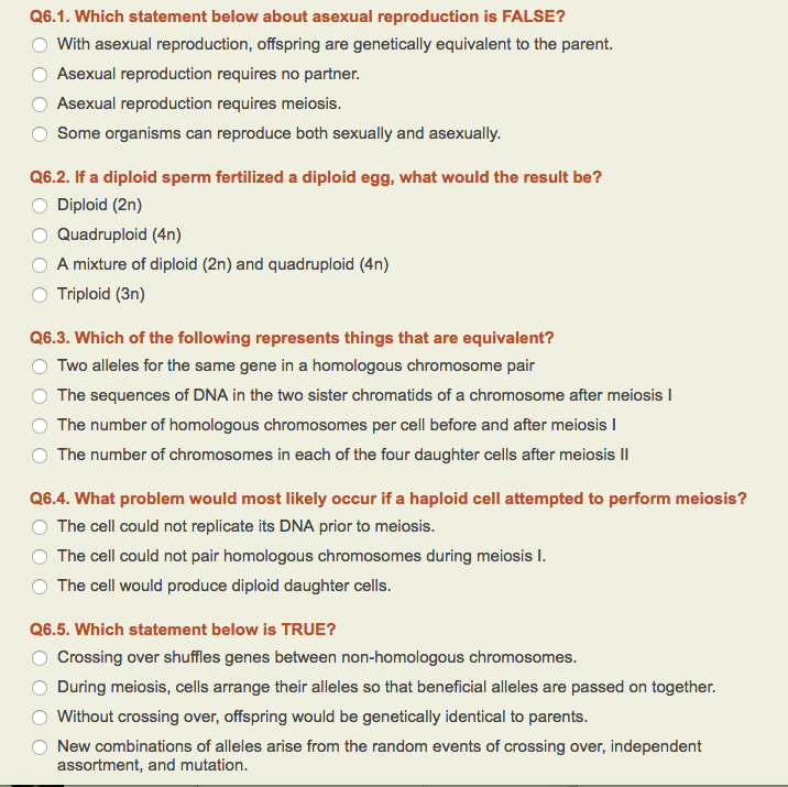 Q6.1. Which Statement Below About Asexual Reproduc...