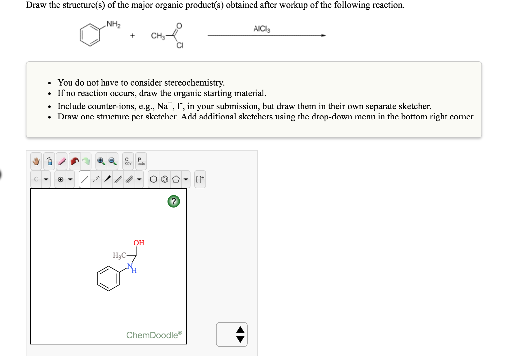 Solved Draw The Structure S Of The Major Organic Product S Chegg