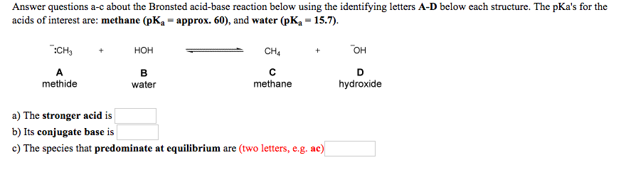 Solved Answer Questio A C About The Bronsted Acid Base Chegg