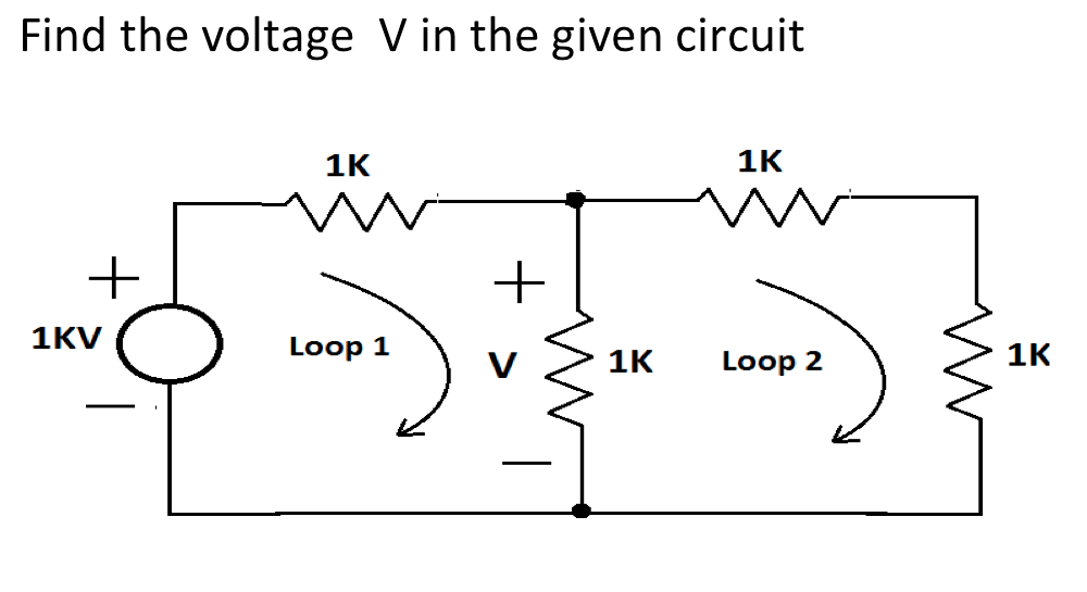 Solved Find The Voltage V In The Given Circuit Chegg