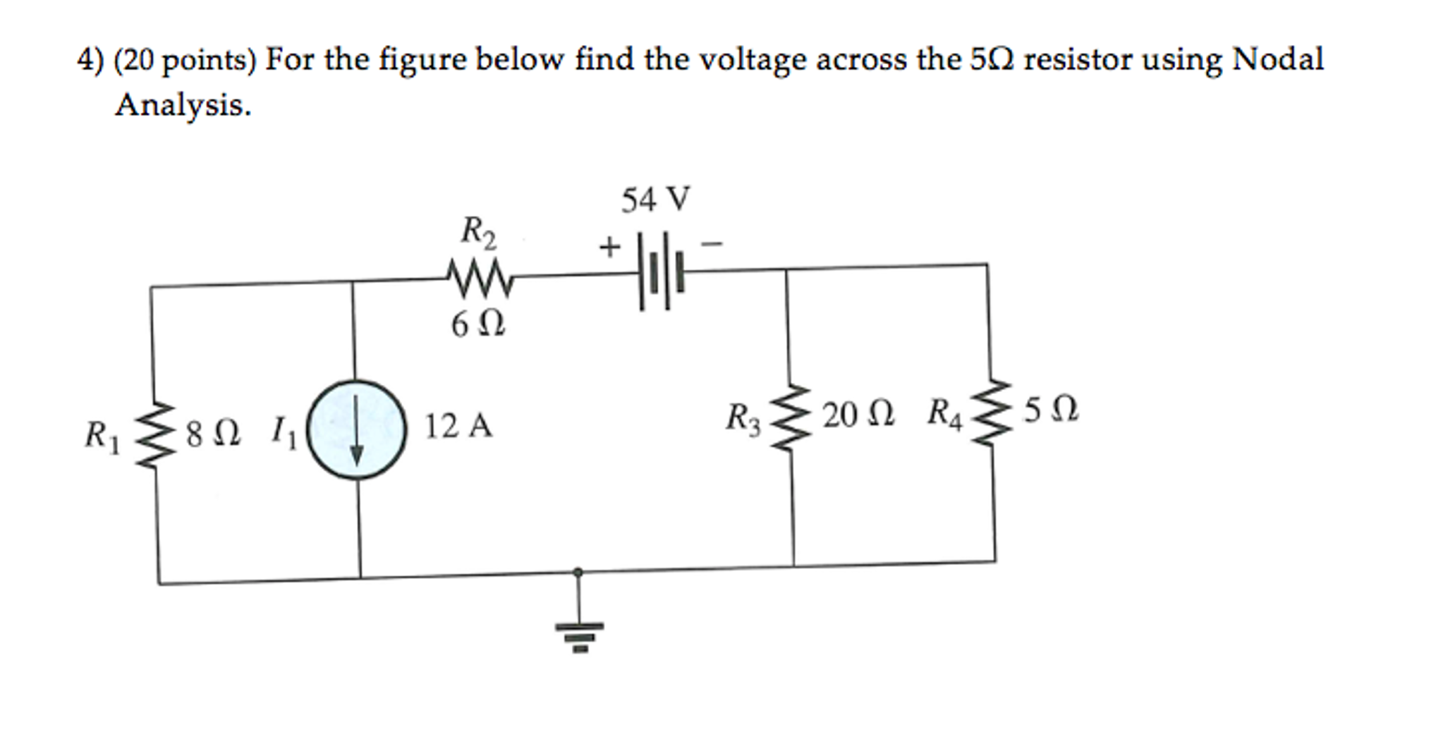 Solved For The Figure Below Find The Voltage Across The 5 Chegg