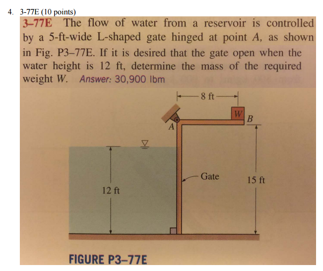 Solved The Flow Of Water From A Reservoir Is Controlled By A Chegg