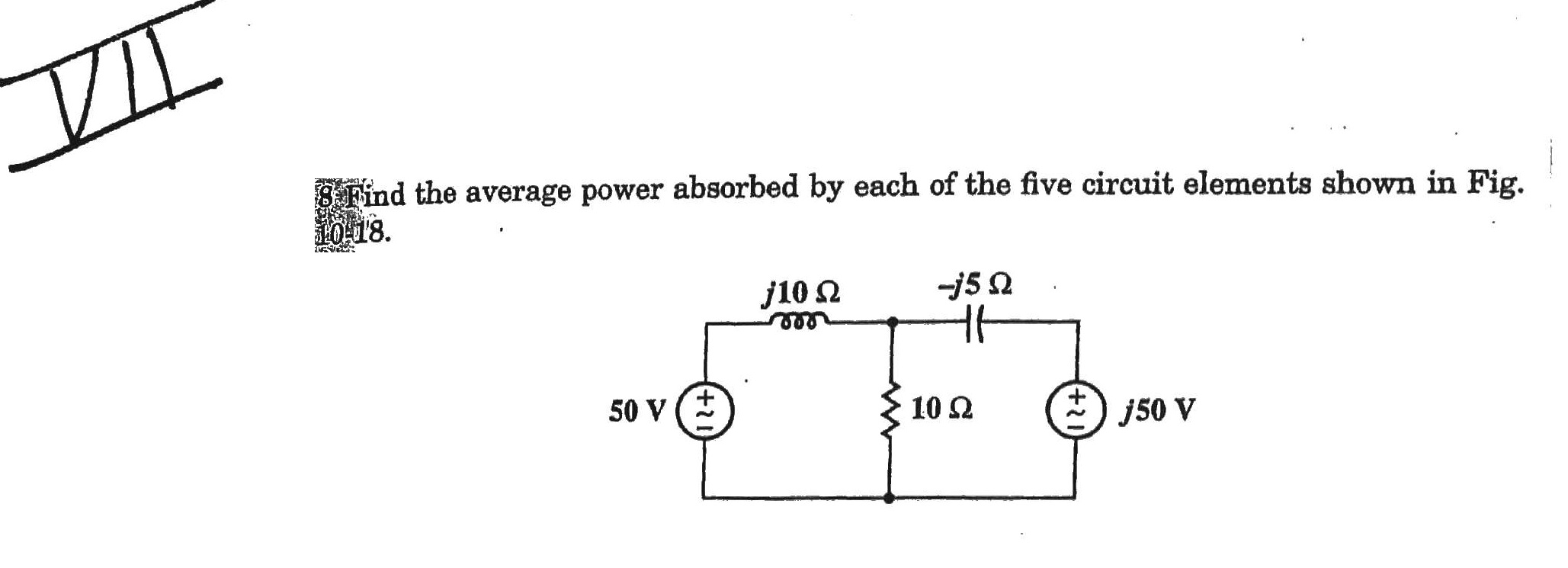 Solved Find The Average Power Absorbed By Each Of The Five Chegg