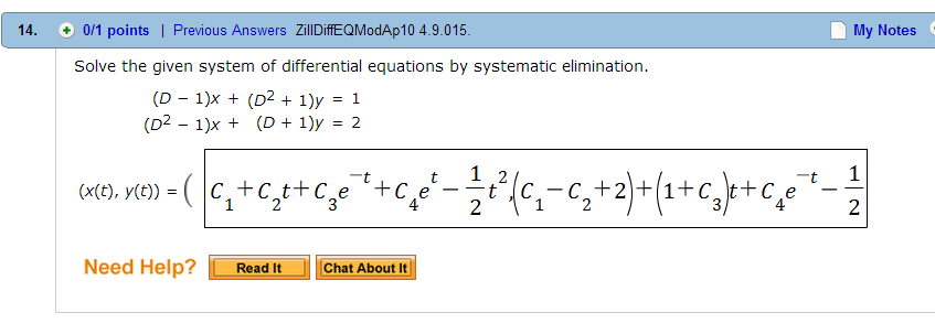 Solved Solve The Given System Of Differential Equations B 5038