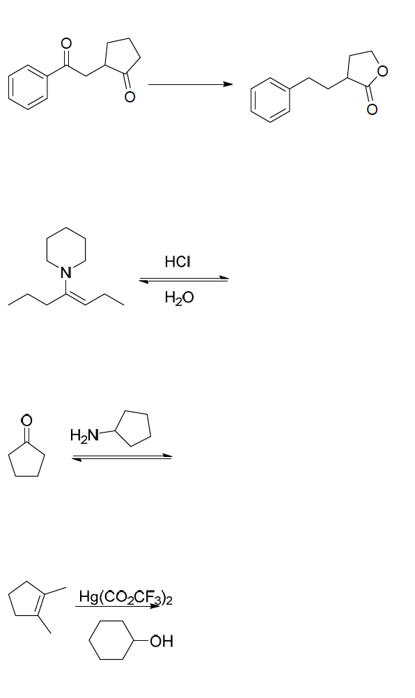 Solved Organic Chem For The Reaction Of Methyl Hexanone Chegg