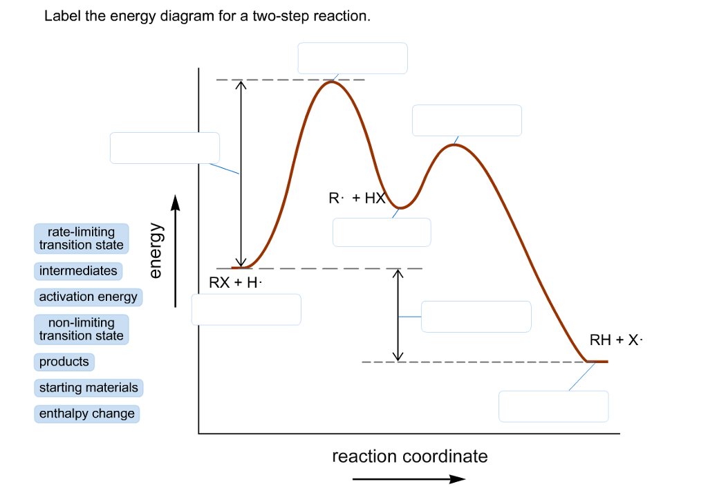 Solved Label The Energy Diagram For A Twostep Reaction.