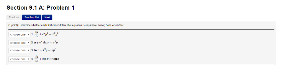 Solved Determine Whether Each First Order Differential Chegg