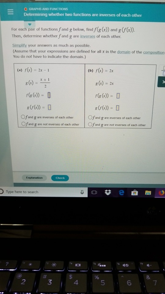 Solved Graphs And Functions Determining Whether Two Chegg