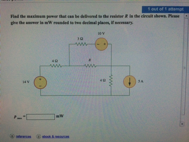 Solved Find The Maximum Power That Can Be Delivered To The Chegg