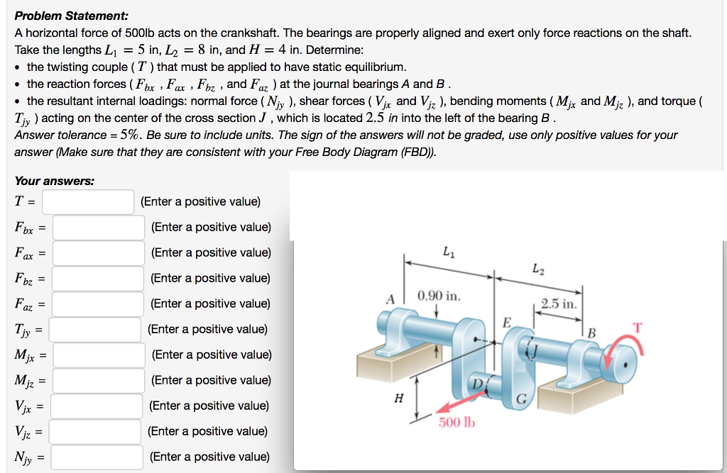 Solved Problem Statement A Horizontal Force Of 500lb Acts Chegg