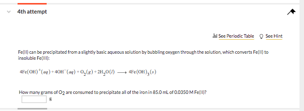 Solved Y4th Attempt See Periodic Table See Hint Fe LI Can Chegg