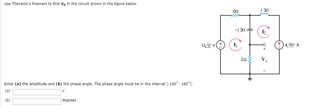 Solved Use Thévenin s theorem to find Vo in the circuit Chegg