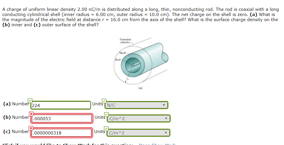 Solved A Charge Of Uniform Linear Density 2 00 NC M Is Chegg