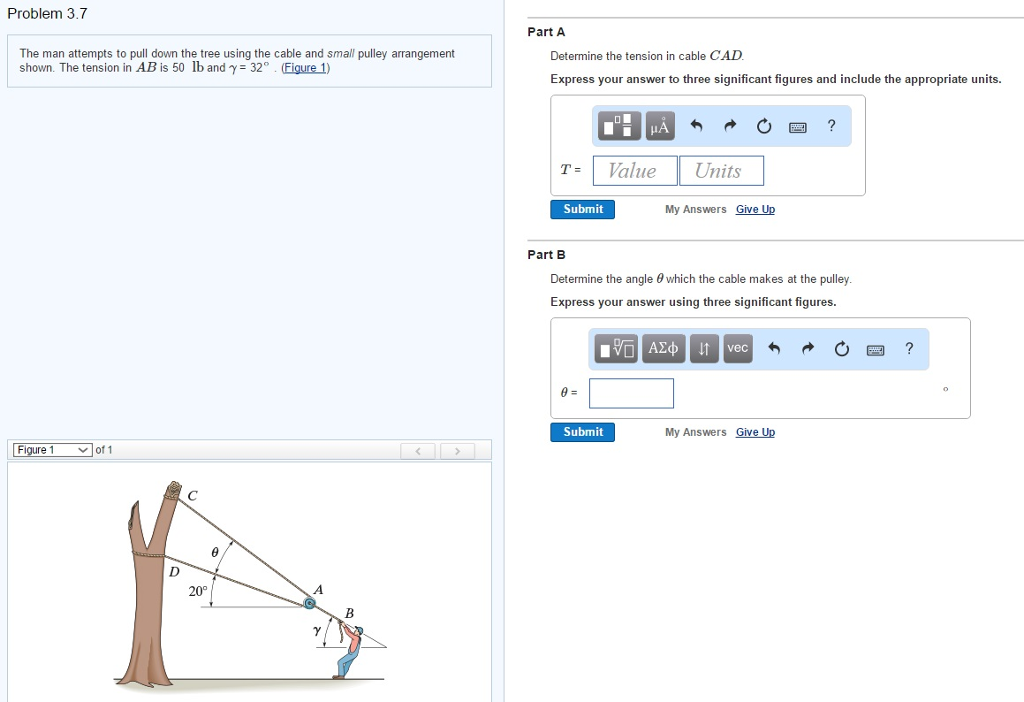 Solved The Man Attempts To Pull Down The Tree Using The Chegg