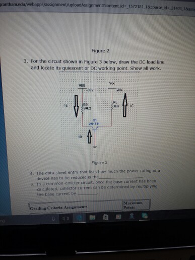 Solved DC Analysis Of Transistor And DC Load Line 1 For The Chegg