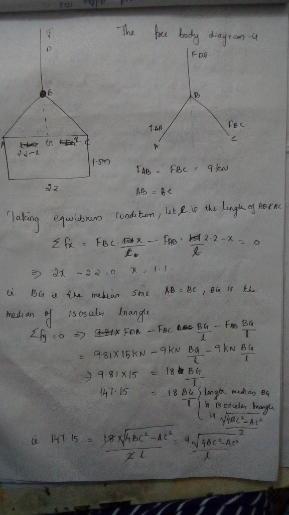 Solved Homework A Uniform Crate Weighing Kn Is Lifted By Two