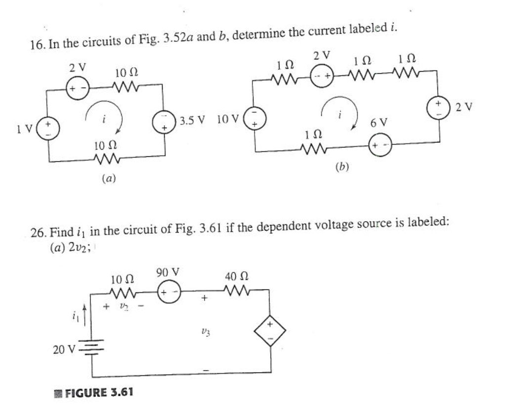 Solved 16. In the circuits of Fig. 3.52a and b, determine