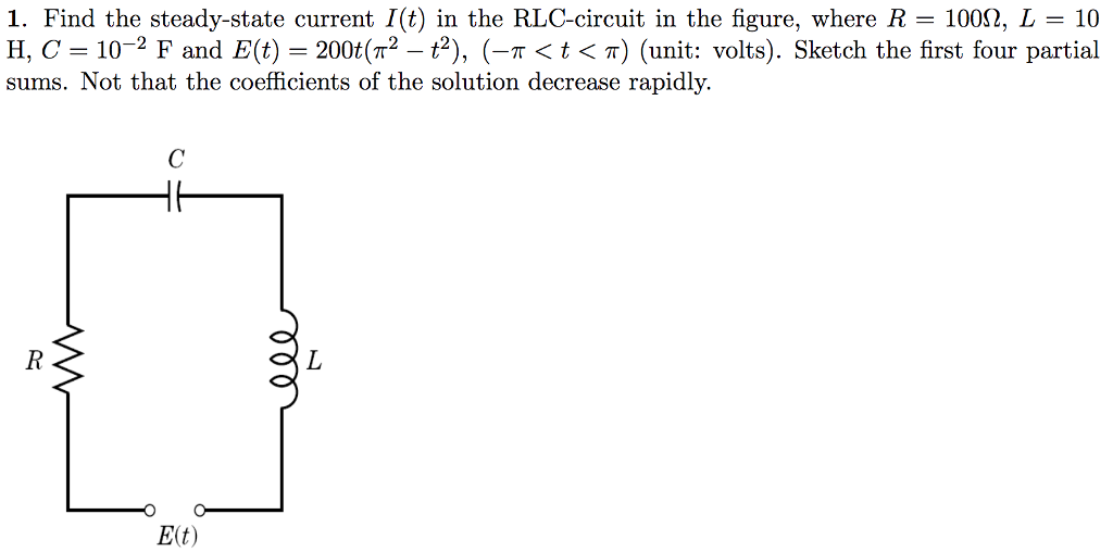 Find The Steady State Current I T In The Rlc Circuit Chegg