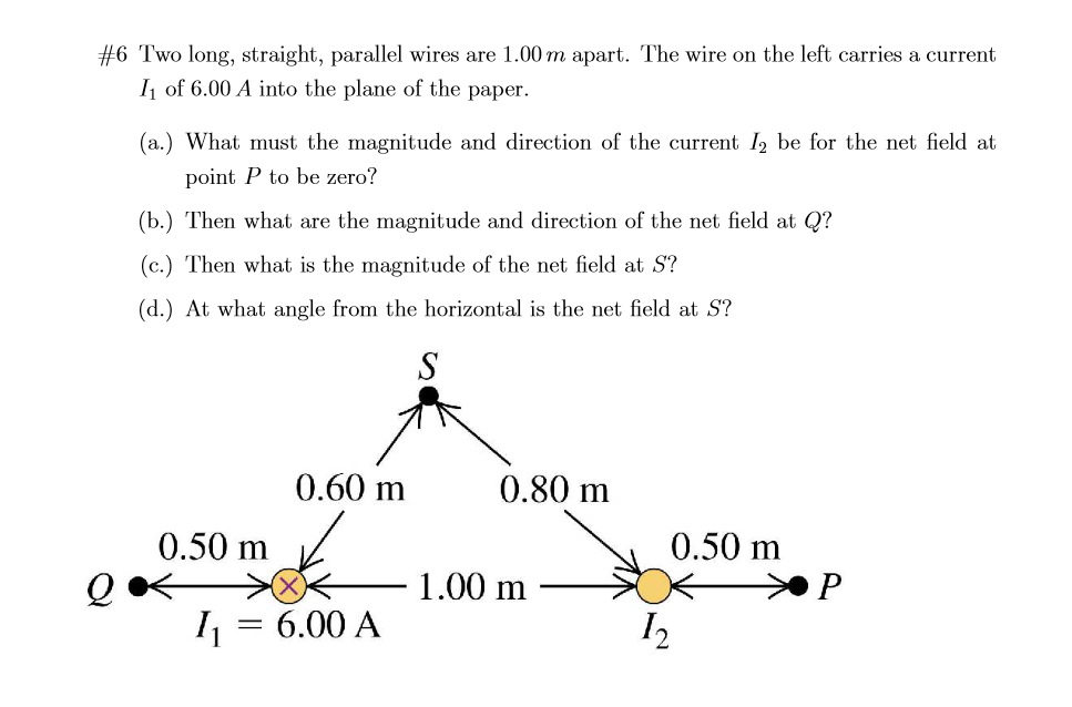 Solved Two Long Straight Parallel Wires Are In Chegg