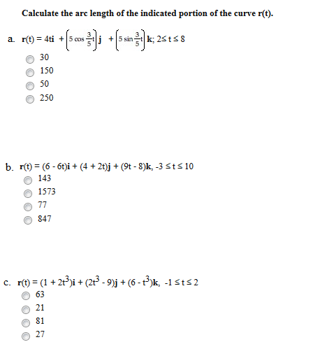 Solved Calculate The Arc Length Of The Indicated Portion Of Chegg