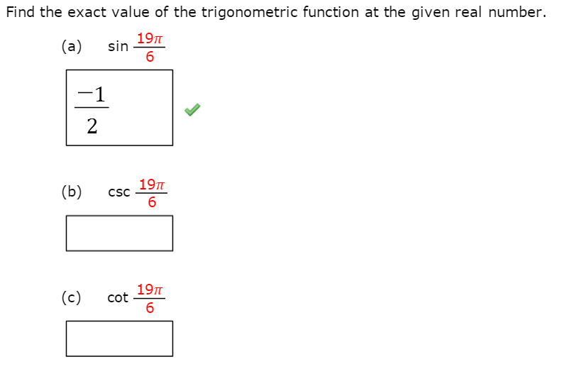 Solved Find The Values Of The Trigonometric Functions Of Chegg