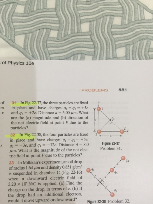 Solved In Fig 22 37 The Three Particles Are Fixed In Place Chegg