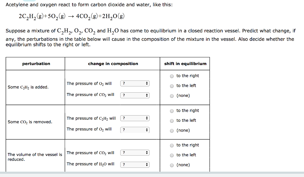 Solved Acetylene And Oxygen React To Form Carbon Dioxide And Chegg