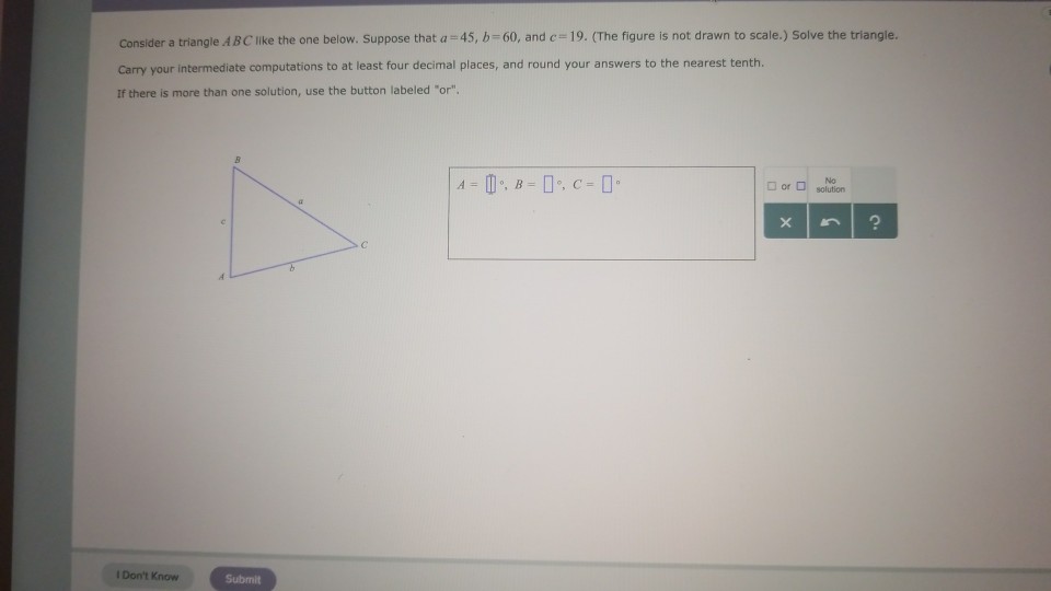 Solved Consider A Triangle A BC Like The One Below Suppose Chegg