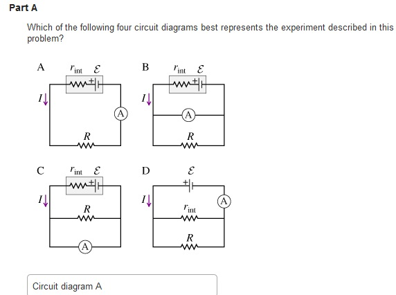 Solved: Part A Which Of The Following Four Circuit Diagram... | Chegg.com
