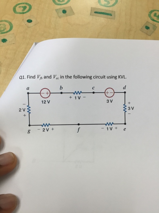 Solved Find V Fb And V Ec In The Following Circuit Using Chegg