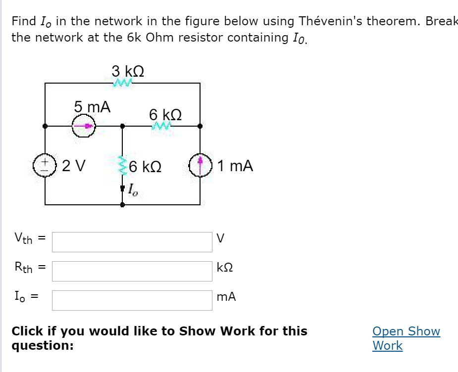 Solved Find Io In The Network In The Figure Below Using Chegg