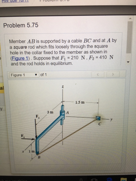 Solved Determine The Components Of The Reaction Force Of A Chegg